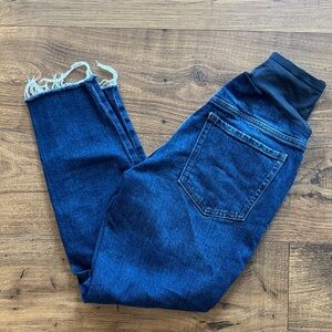 Old Navy maternity distressed jeans, size 4 short / petite
